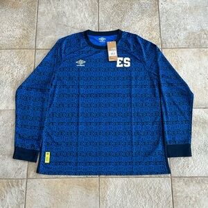 Sold! Umbro Blue and Navy ES Short Sleeve Soccer Jersey